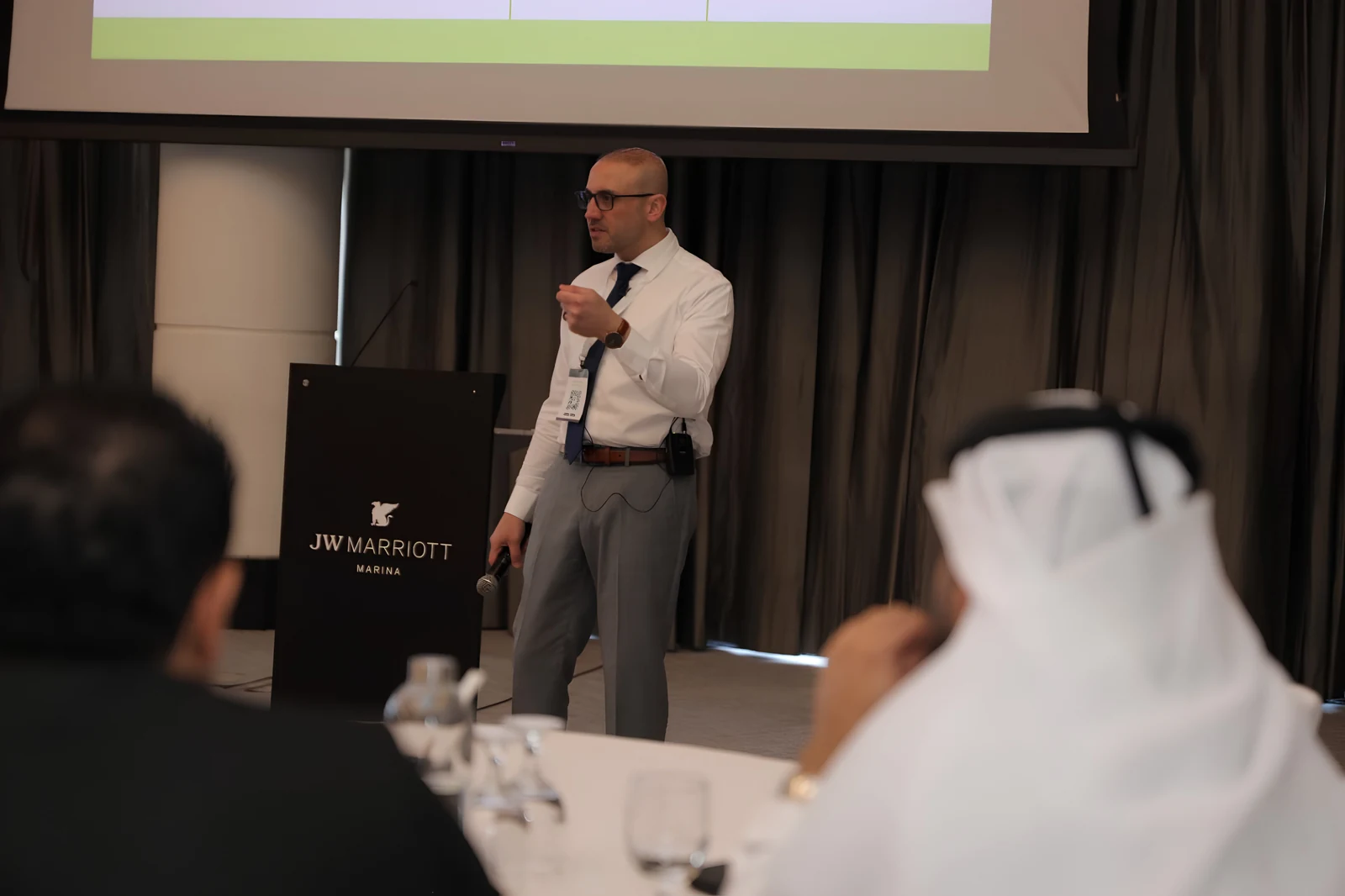 Ryad Al Mashhour delivering a professional training session